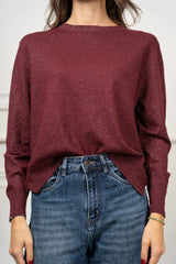 modella indossando Maglia Aster Lurex colore