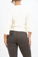 Maglia Pearl con maniche a trombetta