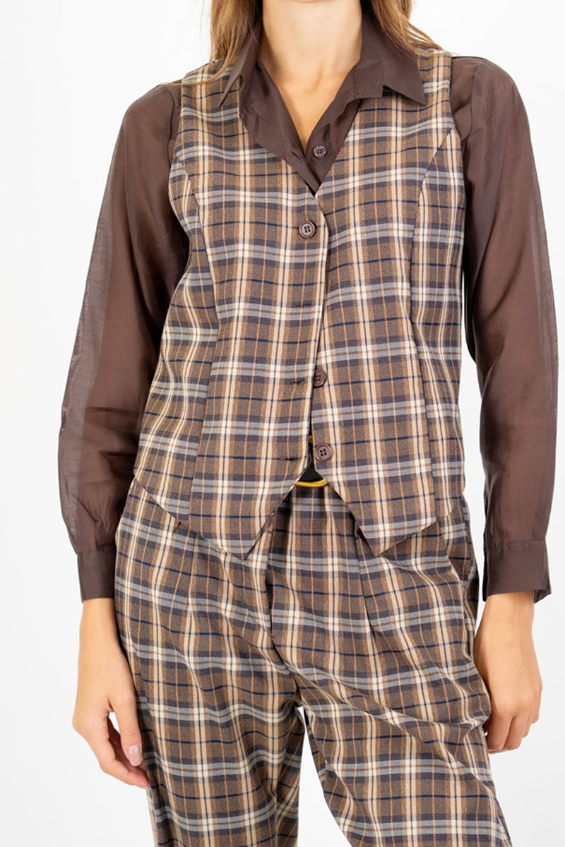 Gilet Scottish Warm a quadri