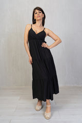 Abito con balze e fascia elastica