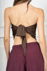 Top a fascia effetto raso con nodo