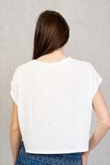 Maglia crop quadrata viscosa leggera