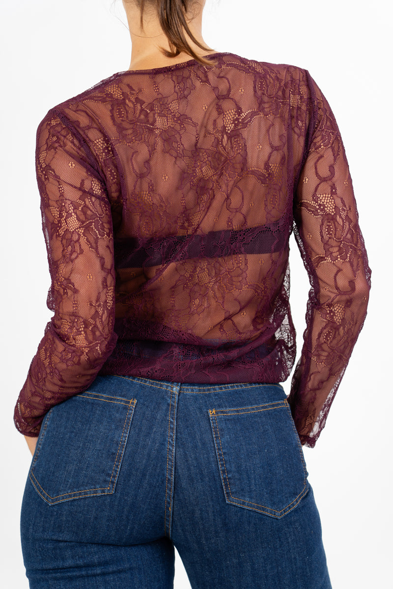 Lace Essential girocollo