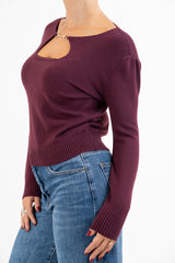 Maglia BitDetail con scollo a goccia