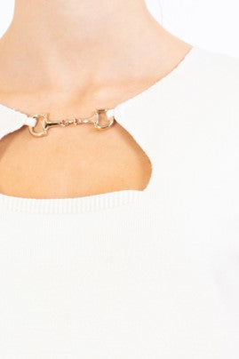 Maglia BitDetail con scollo a goccia