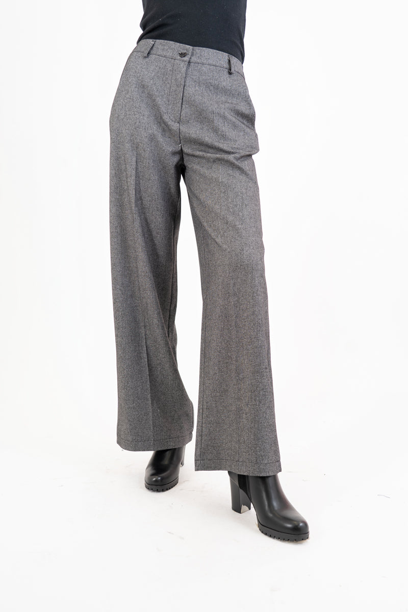 Pantalone TailorFit palazzo in poliviscosa mélange