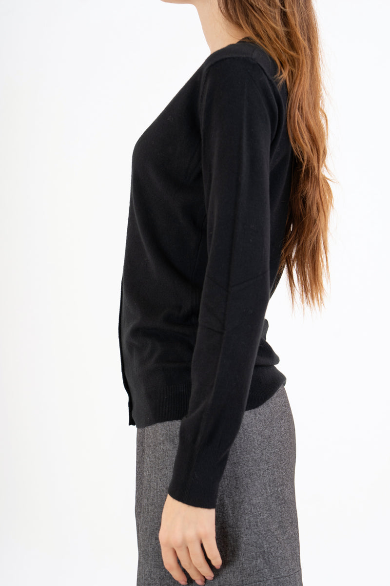 Cardigan in maglia fine con bottoni