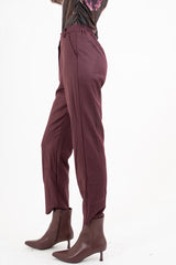 Pantalone CityLine slim fit in poliviscosa bordeaux