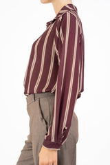 Camicia in georgette LineArt a righe