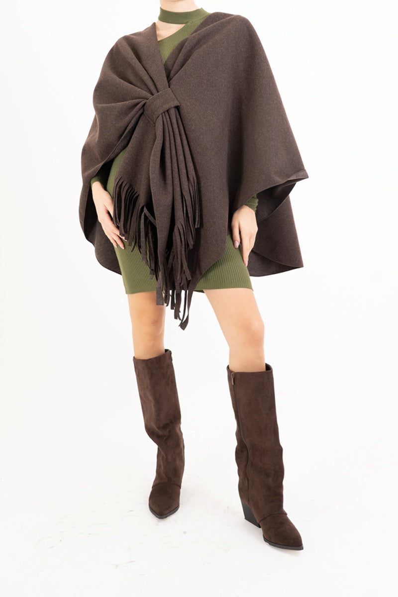 Mantella SoftEmbrace in panno con frange