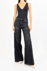 Jeans flare soft-touch Black wash