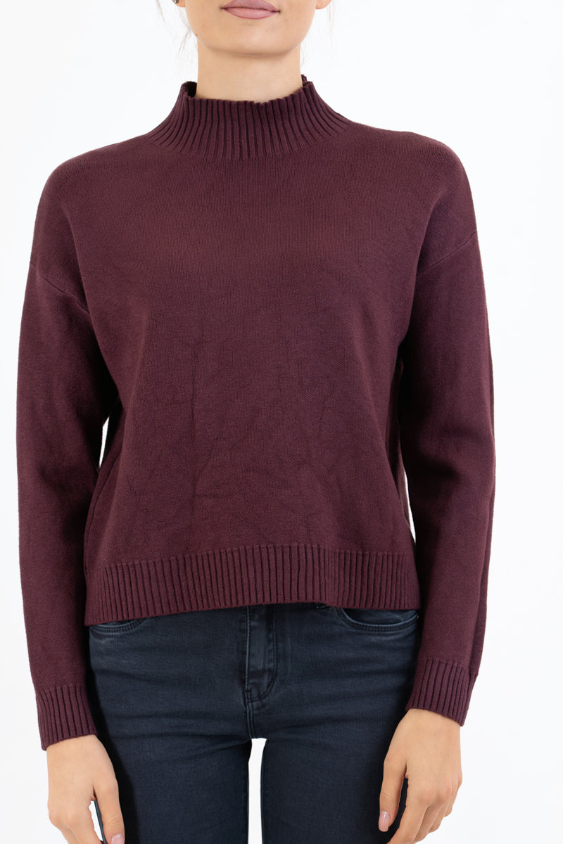 Maglione CozyVibe collo vulcano in misto viscosa