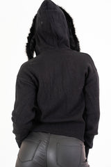 Giacchetto Fur Cozy con cappuccio e bordo removibile