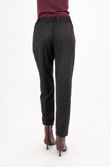 Pantalone CityLine slim fit in poliviscosa nera