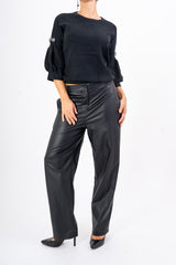 Maglia Balloon Chic con spilla gioiello