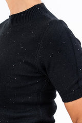 T-shirt Chic paillettes in viscosa elasticizzata