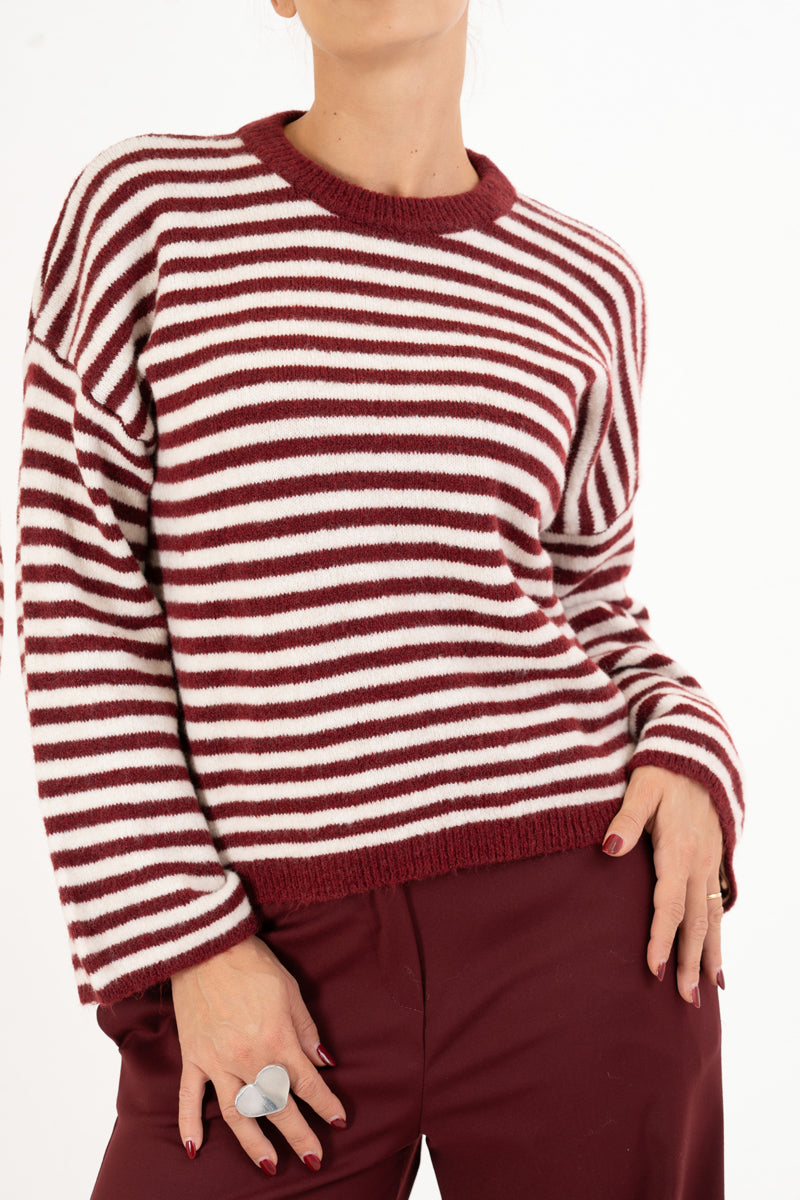 Maglioncino Candy Lines rigato over