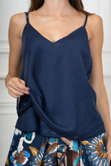 Top Spalline Regolabili in Lyocell Velato