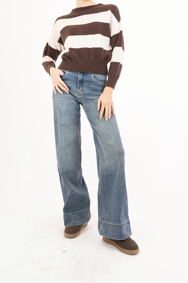 Maglioncino Soft Stripes in misto lana