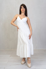 Abito con balze e fascia elastica