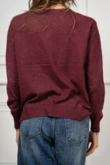 modella indossando Maglia Aster Lurex colore