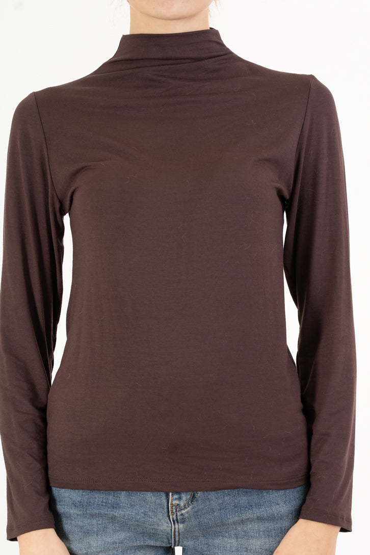 Maglia SoftTouch collo vulcano in viscosa elasticizzata