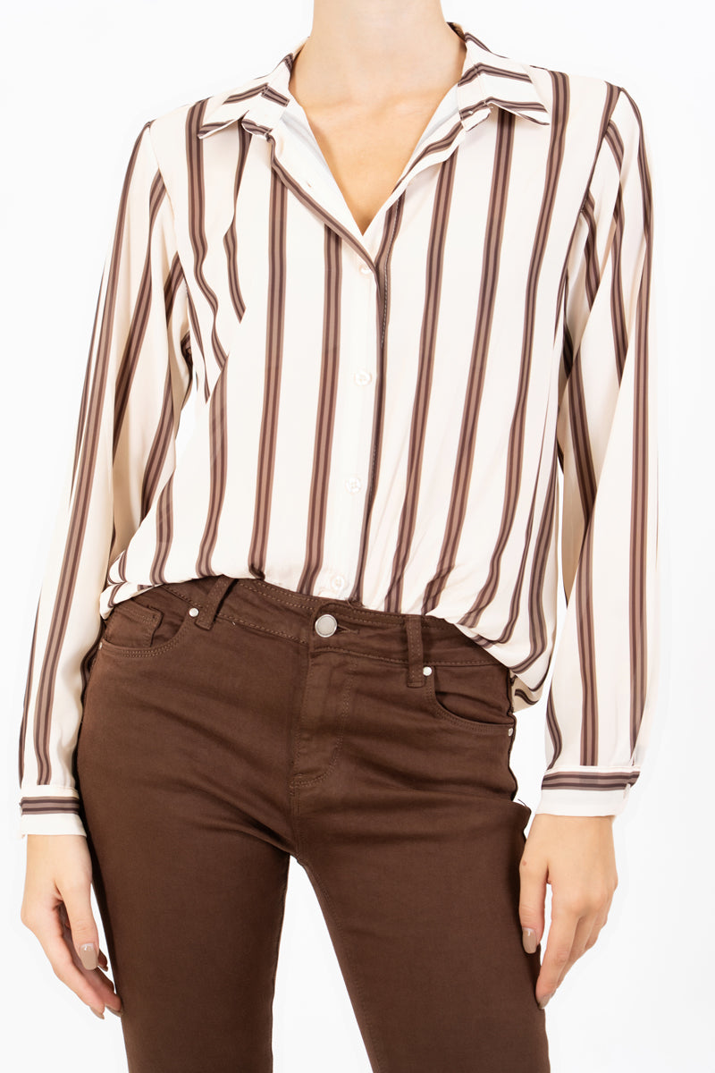 Camicia in georgette LineArt a righe