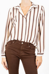 Camicia in georgette LineArt a righe