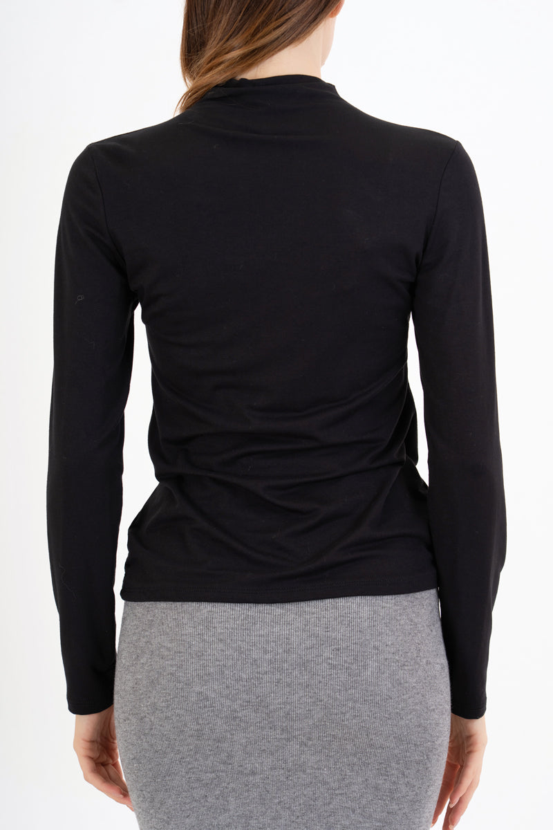 Maglia SoftTouch collo vulcano in viscosa elasticizzata