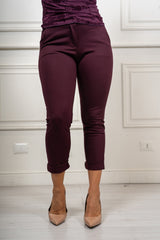Pantalone Margot a sigaretta Prugna