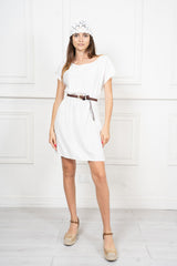 Abito midi over in Tencel con cintura regolabile