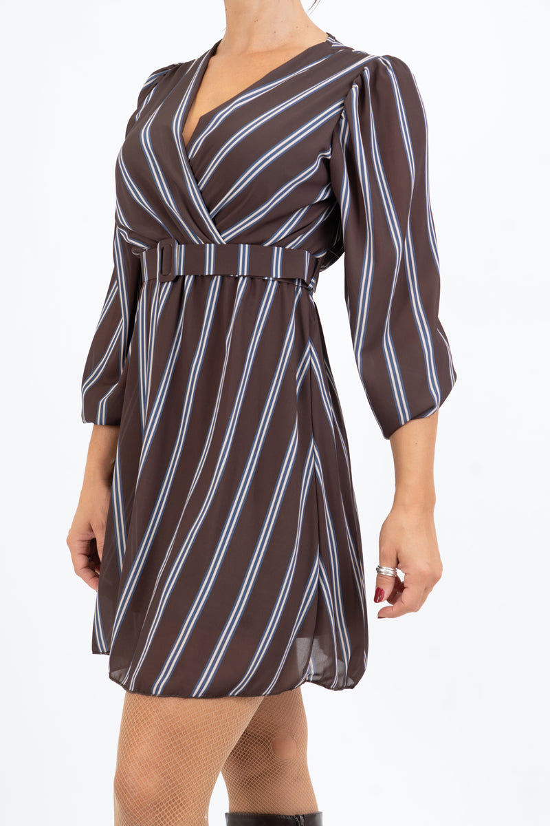 Abito Rigato Georgette Charm