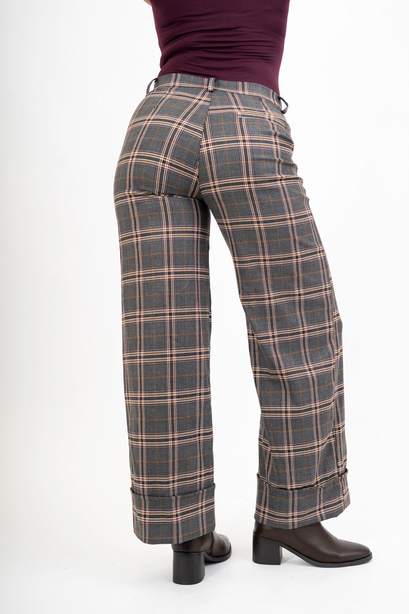 Pantalone a quadri soft check Highland Mood