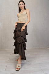 Top crop filo Lurex Scollo a V