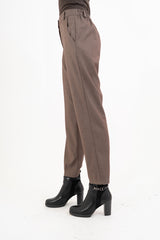 Pantalone CityLine slim fit in poliviscosa fango