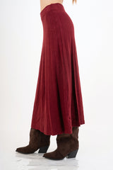 Gonna Soft Pleat in maglia plissé