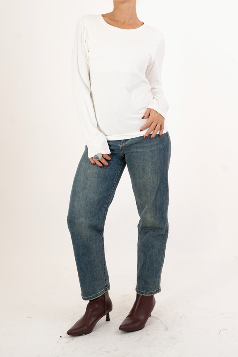 Maglia Dream Soft Touch in viscosa con girocollo ampio