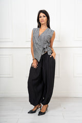 Pantalone Aladin in Viscosa Fiammata Made in Italy