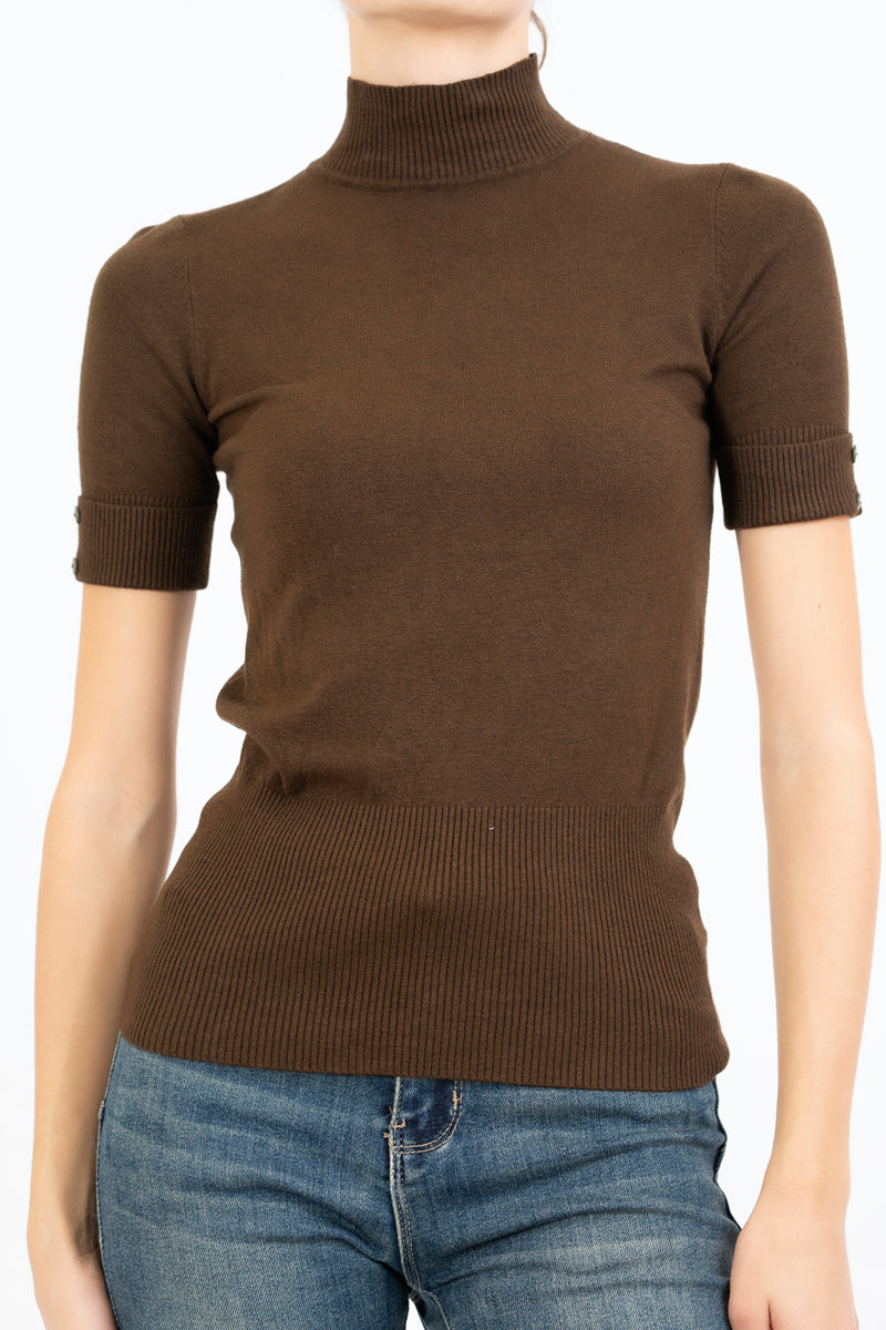 Maglia KnitChic con Mezzo Collo e Bottoncini