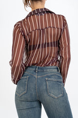 Camicia Rigata Sheer Glam