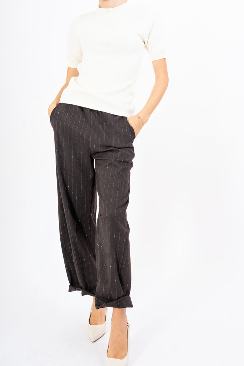 T-shirt Chic paillettes in viscosa elasticizzata