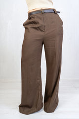 Pantalone palazzo misto lino