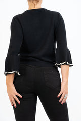 Maglia Pearl con maniche a trombetta