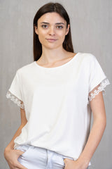Maglia Viscosa con Merletto