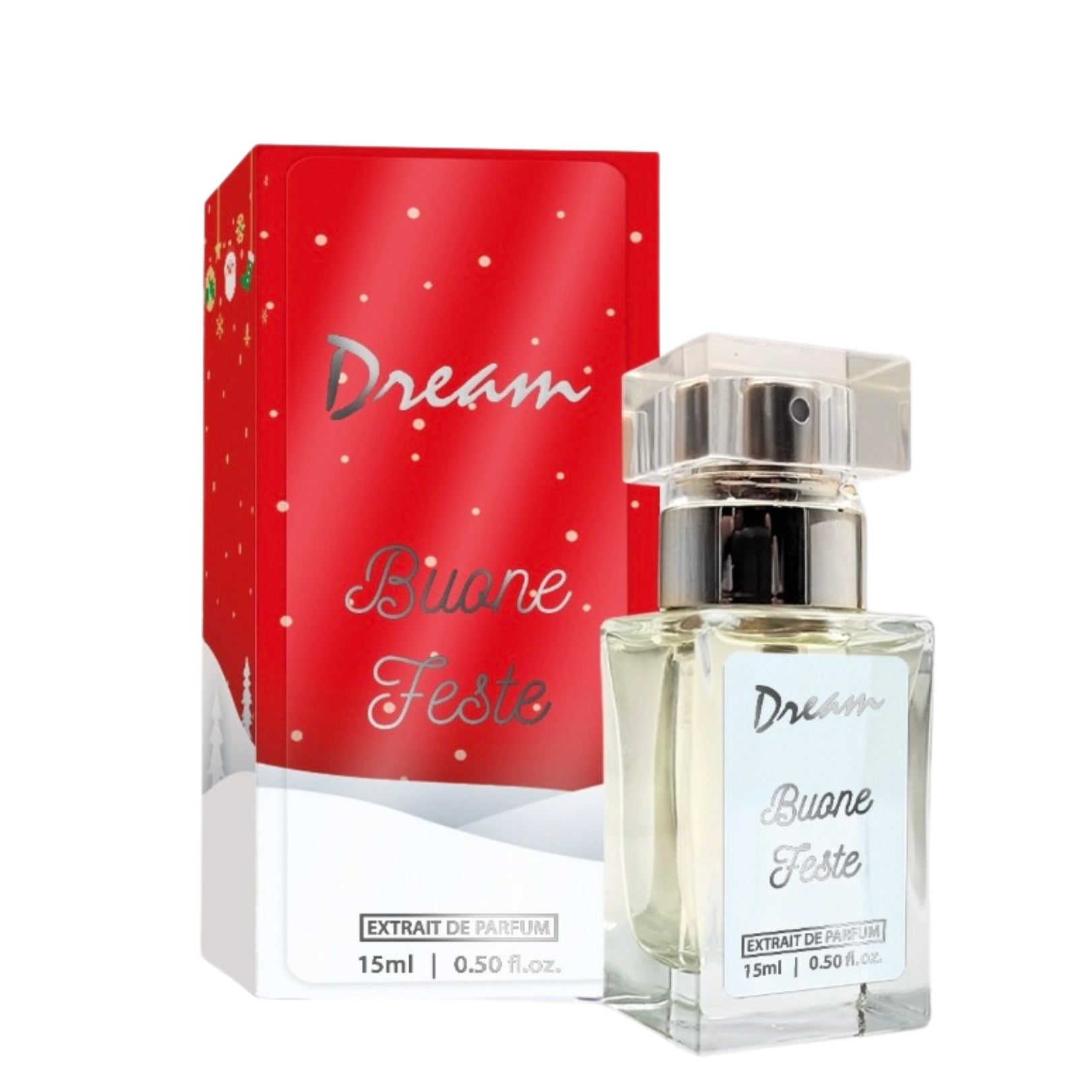 modella indossando Profumo Buon Natale fragranza DREAM colore 15ml