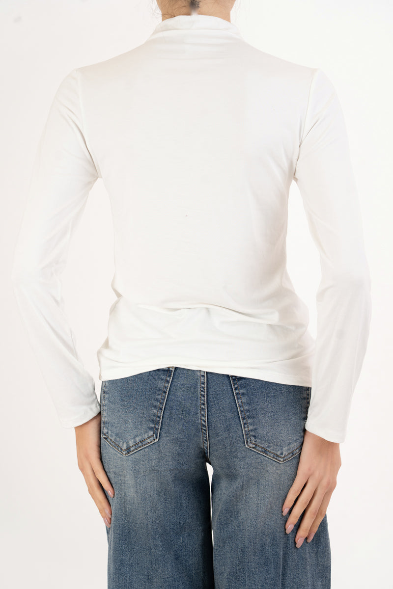 Maglia SoftTouch collo vulcano in viscosa elasticizzata