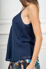 Top Spalline Regolabili in Lyocell Velato