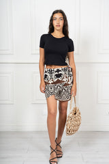 T-Shirt Crop Basic in Viscosa Elasticizzata