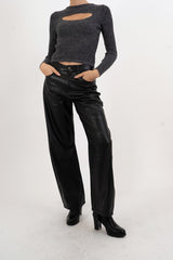 Maglia GlimmerCut con oblò e micro paillettes