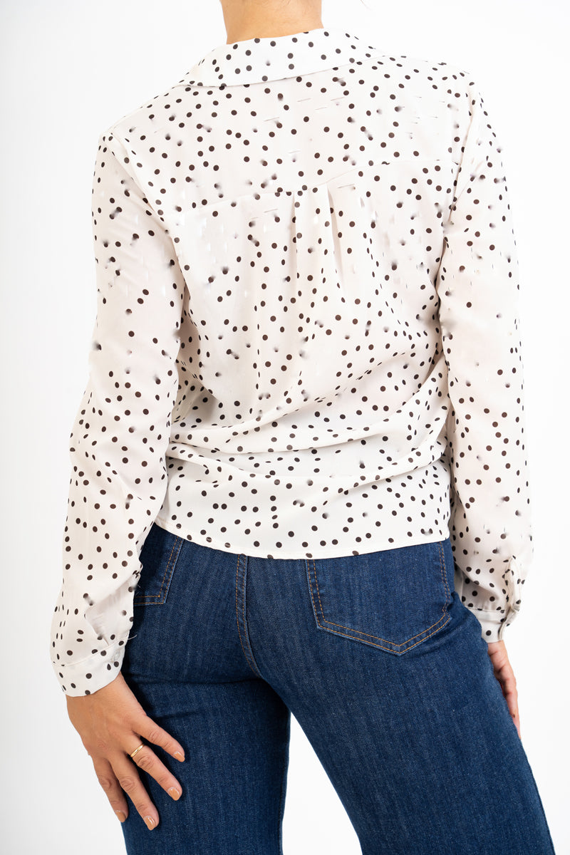 Camicia velata DotBloom a pois
